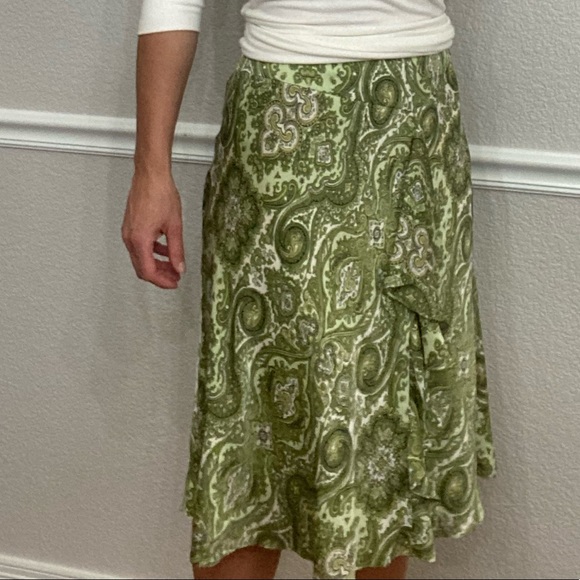 Ann Taylor Silk MIDI Skirt with Ruffle - Picture 5 of 5